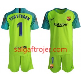 FC Barcelona Fodboldtrøjer TER STEGEN 1 Målmand Børn Hjemmebanesæt 2019/20 Kort ærmer